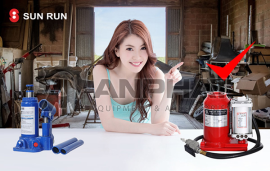 Kích thủy lực xách tay Sunrun – Kết cấu chắc chắn đảm bảo an toàn cho người làm lốp