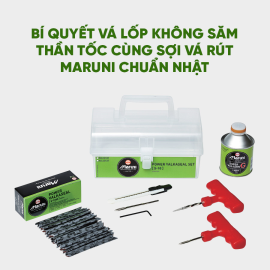 Bí quyết vá lốp không săm thần tốc cùng sợi vá rút Maruni chuẩn Nhật