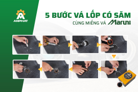 Quy trình vá săm ô tô bằng miếng vá Maruni