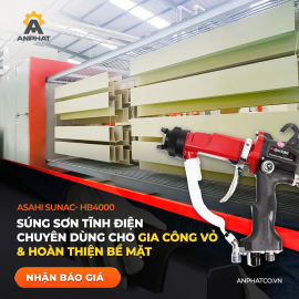 Súng phun sơn tĩnh điện HB4000 - Nâng tầm chất lượng sơn phủ cho nhiều ngành công nghiệp