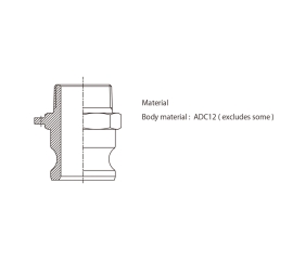 Đầu nối Toyox Kamlok dành cho đường ống nhà máy 633-FB (đầu đực)