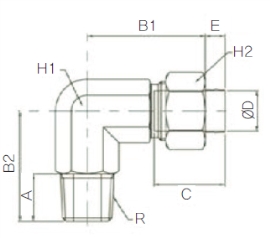 Đầu nối nhanh bằng đồng chữ L Sang A IL 04-02-01, IL 04-02-02