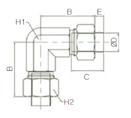 Đầu nối nhanh chữ L Sang A IUL 04-02, IUL 06-04, IUL 06-04, IUL 08-06