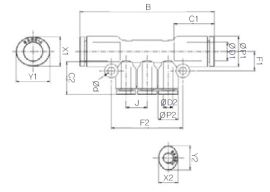 Cụm đầu nối nhanh Sang A GPKG 0604, GPKG 0804, GPKG 0806, GPKG 1006, GPKG 1008