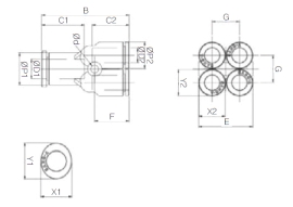 Cụm chia đầu nối chữ Y Sang A GPXG 0604, GPXG 0806