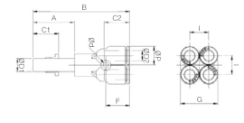 Cụm chia đầu nối chữ Y Sang A GPXJ 0604, GPXJ 0806