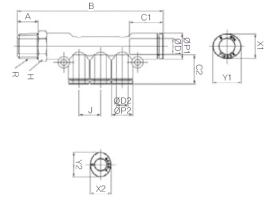 Cụm đầu nối nhanh khí nén Sang A GPKD 0604-01, GPKD 0604-02