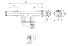 Cụm đầu nối nhanh khí nén Sang A GPKJ 0604, GPKJ 0804, GPKJ 0806, GPKJ 1006, GPKJ 1008