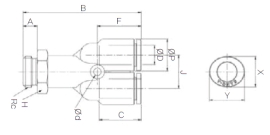 Đầu nối nhanh khí nén chữ Y Sang A GPWT 04G01, GPWT 04G02, GPWT 04G03