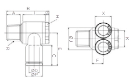 Đầu nối nhanh khí nén Sang A GPA 04M5, GPA 0401, GPA 0402, GPA 0403