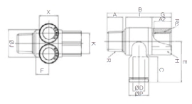 Đầu nối nhanh khí nén Sang A GPAF 04M5, GPAF 0401, GPAF 0402, GPAF 0403