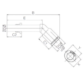 Đầu nối nhanh khí nén Sang A GPLLJ45 04, GPLLJ45 06, GPLLJ45 08, GPLLJ45 10, GPLLJ45 12