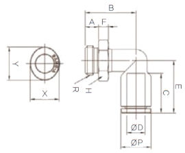 Đầu nối nhanh khí nén chữ L Sang A GPL 04G01(L), GPL 04G02(L), GPL 04G03(L)