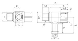 Đầu nối nhanh khí nén Sang A GPHF 0401-G01, GPHF 0402-G02, GPHF 0403-G03