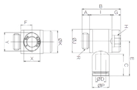 Đầu nối nhanh khí nén Sang A GPOL 06G01, GPOL 06G02, GPOL 06G03