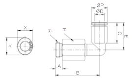 Đầu nối nhanh khí nén chữ L Sang A GPLL 04G01(L), GPLL 04G02(L), GPLL 04G03(L)