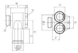 Đầu nối nhanh khí nén Sang A GPA 04G01, GPA 04G02, GPA 04G03