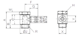 Đầu nối nhanh khí nén Sang A PGL 04-G01(1), PGL 06-G01(1), PGL 06-G02(1)